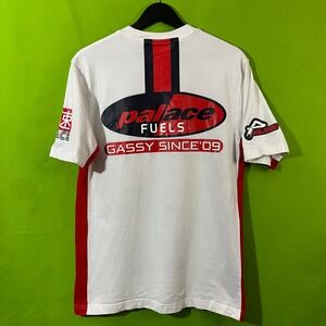 Palace Skateboards Fuels Gassy Since 09 Racing Graphic T-Shirt White Red Small